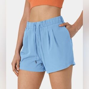 Halara | High Waisted Elastic Waistband Drawstring Ruched Side Pocket Shorts 3"